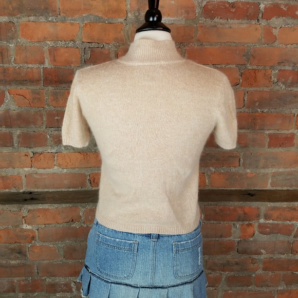 SOLD Spice It Up Womens Fuzzy Sweater Tan Cable - Picture 4 of 7